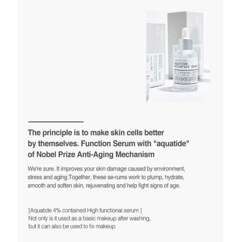 Aquatide Resurface Serum - Korean Facial Serum with Hyaluronic Acid | 50ml Hydrating Skincare