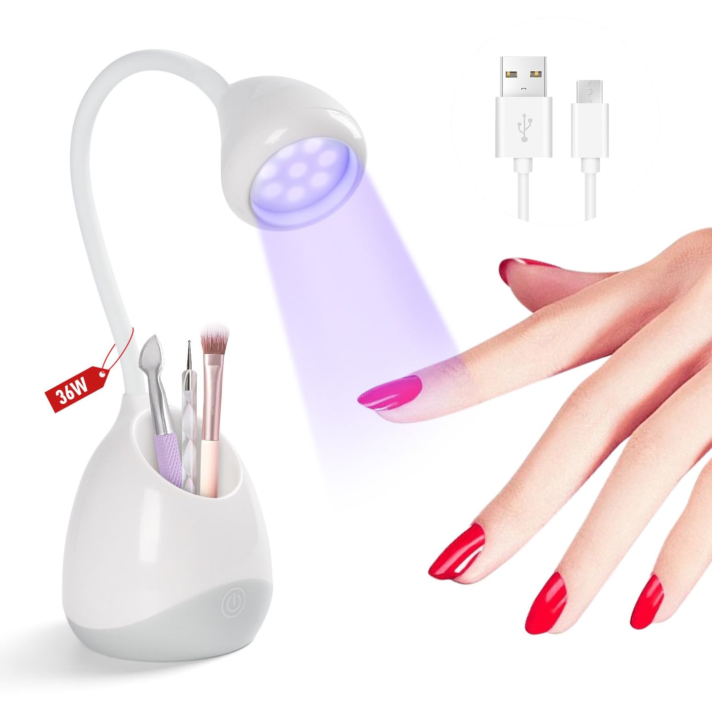 SAVILAND Jelly Gel Nail Polish Set, 30 Colors Translucent Nail Polish Set Rechargeable Nail Led Lamp - 36W Mini U V Light