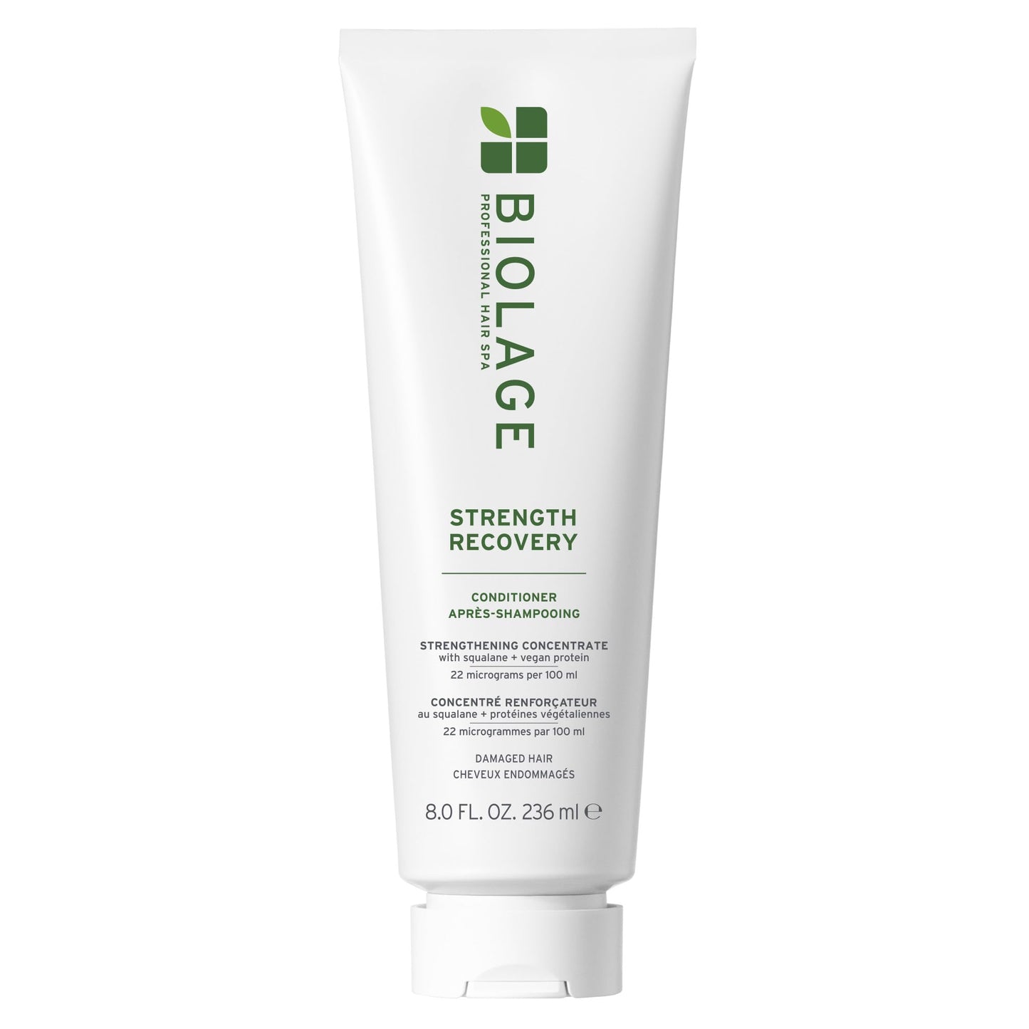 Biolage Strength Recovery Conditioner - Moisturizes & Strengthens Damaged Hair, Softness & Shine, Olive Squalane & Vegan Proteins, Paraben-Free, Vegan