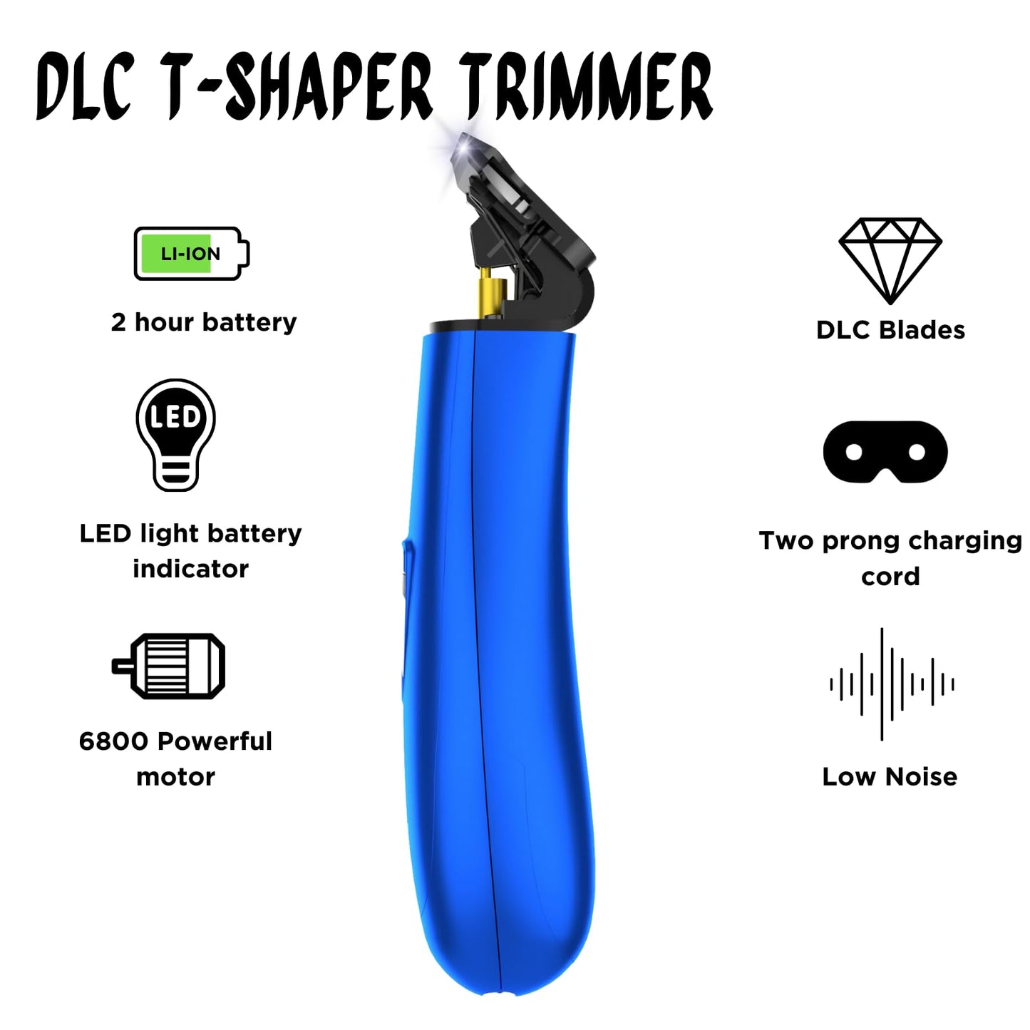 Supreme Trimmer Professional T Shaper | Cordless Hair & Beard Liner for Men | Low Noise, Precision Edger Clippers | Ideal for Sensitive Skin, Kids & Elderly | Barber & Home Use