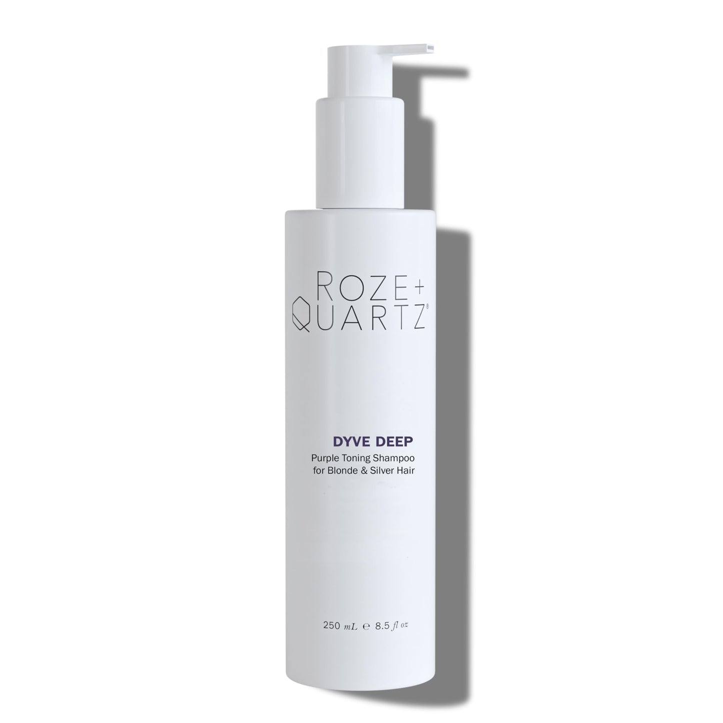 Roze + Quartz® Dyve Deep Shampoo • Ultra Purple Toning Wash for Blonde, Silver + Highlighted Hair (8.5 oz)