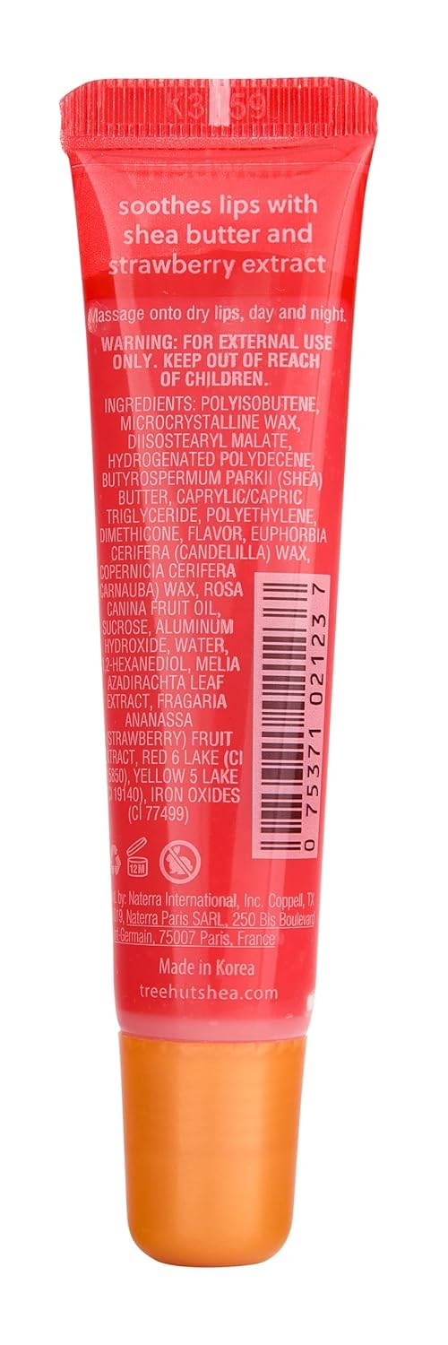 Tree Hut Strawberry Sugarlips Lip Butter, Hydrating Lip Care for Soft, Smooth & Nourished Lips, 0.52 fl oz