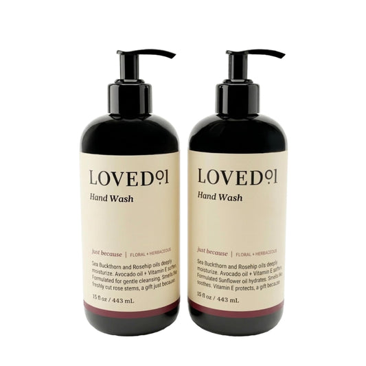 Loved01 Hand Wash, John Legend Skincare, Liquid Hand Soap, Gentle & Hydrating, Cruelty-Free, Oprah's Favorite Things, with Nourishing Oils, Just Because Soft Floral Scent, 2-Pack (15 oz each)