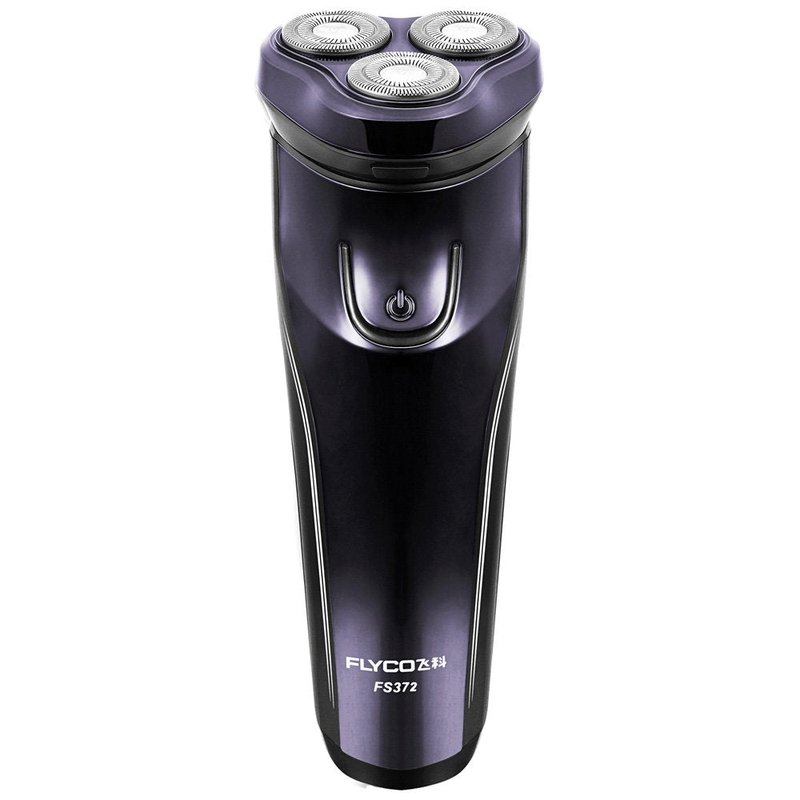 Men's Waterproof Electric Shaver - Flyco FS372 IPX7 Wet & Dry Rotary Razor with Pop-up Trimmer | Dark Violet