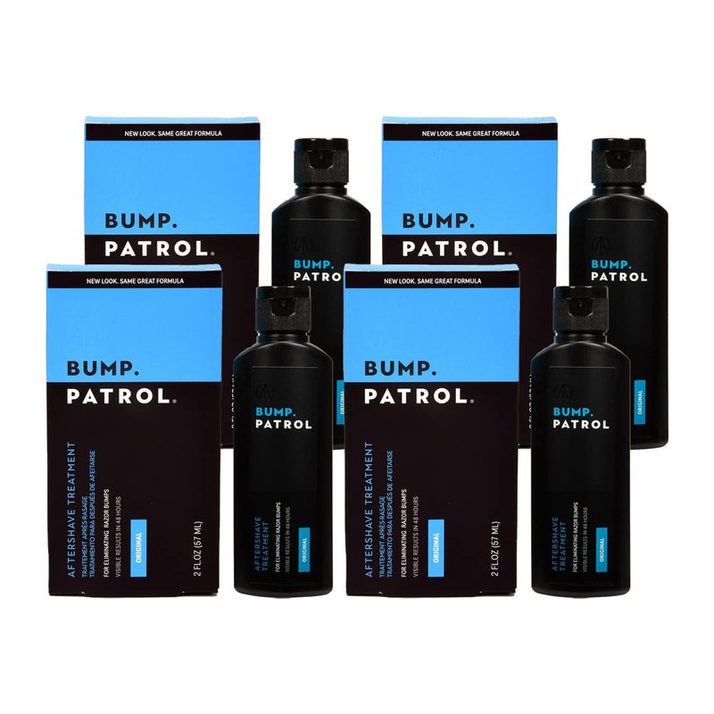Bump Patrol Original Formula Aftershave Treatment Serum – Razor Bump Stopper and Ingrown Hair Treatment for Men and Women, Ingrown Hair Serum with Salicylic Acid - 2 oz (Pack of 4)