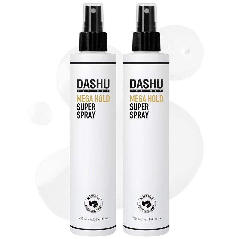 DASHU Hairspray, Mega Hold, Super Hair Spray Extra, Detangler , Long-Lasting , Weather-Resistant, Frizz Ease, Korean Hair Care, 8.45fl oz (Two Bundle)