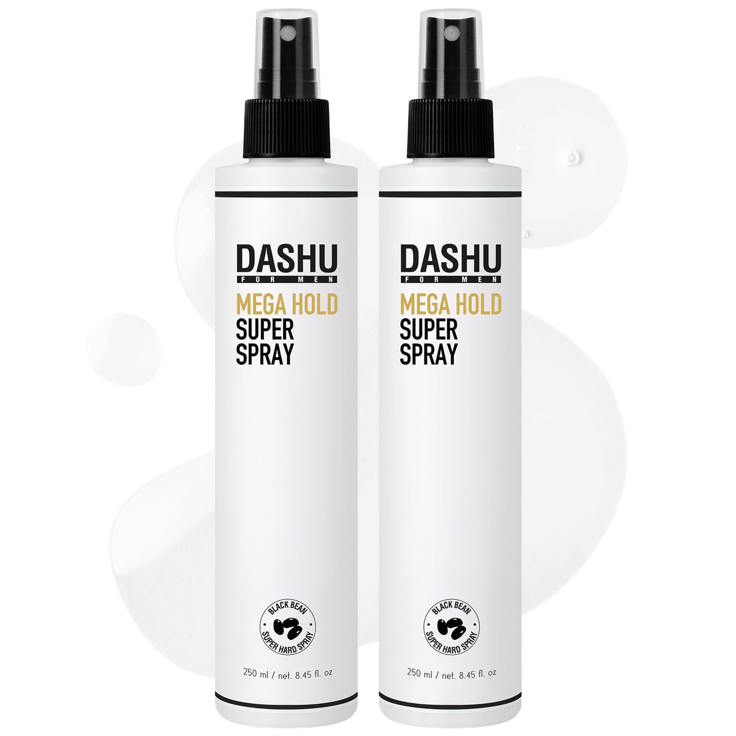 DASHU Hairspray, Mega Hold, Super Hair Spray Extra, Detangler , Long-Lasting , Weather-Resistant, Frizz Ease, Korean Hair Care, 8.45fl oz (Two Bundle)