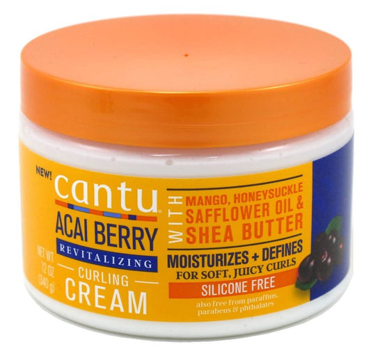 Cantu Acai Berry Curling Cream Revitalizing 12 Ounce