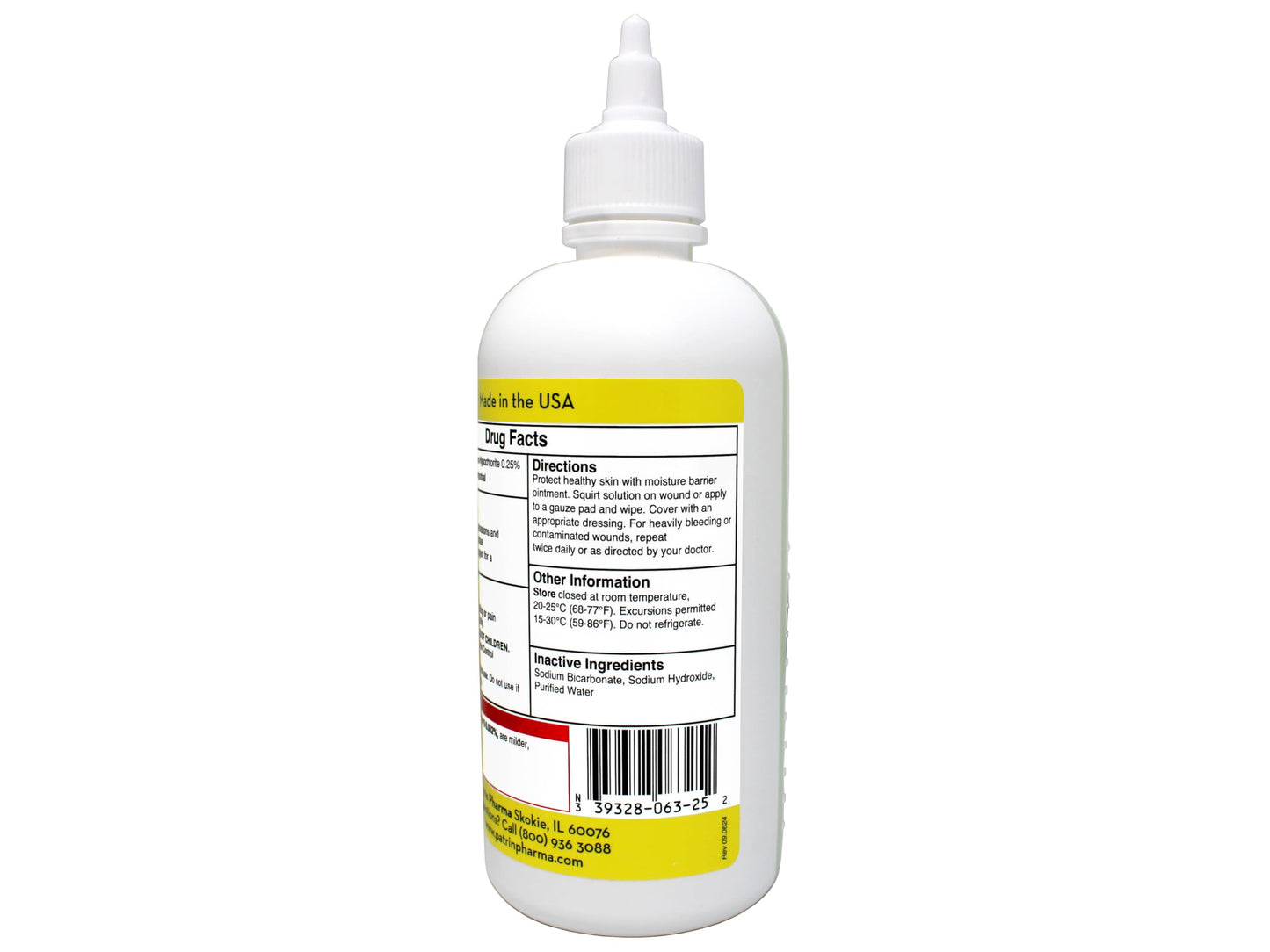 Patrin Pharma Hysept 25 Antimicrobial Wound Cleaner Bottle, Assorted, 16 Fl Oz