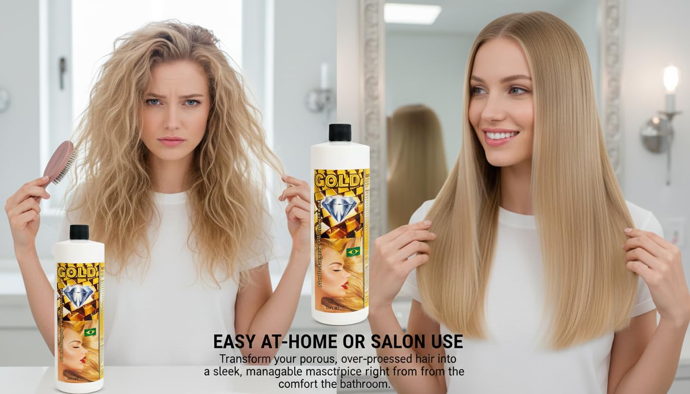 KERA FRUIT Cirugia Capilar Gold Diamond 16oz Incluye Shampoo Tratamiendo De Keratina Oro