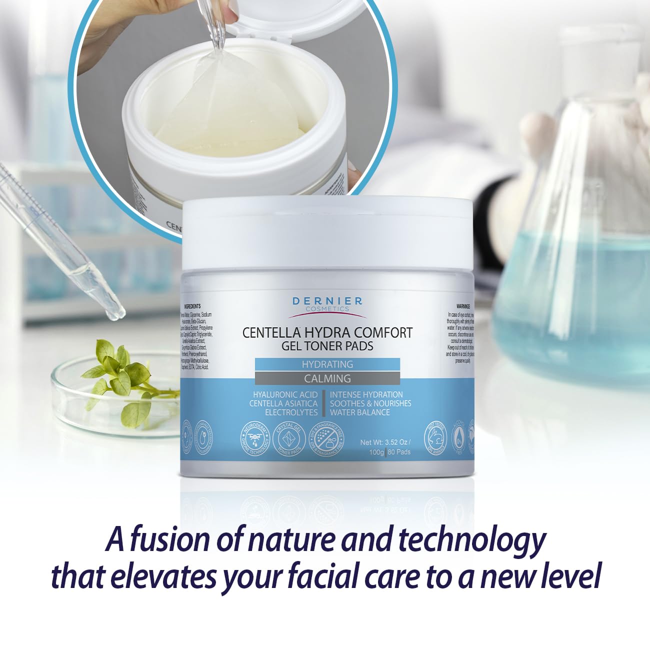 Dernier Toner Pads, Centella Asiatica & Hyaluronic Acid, Calming Care