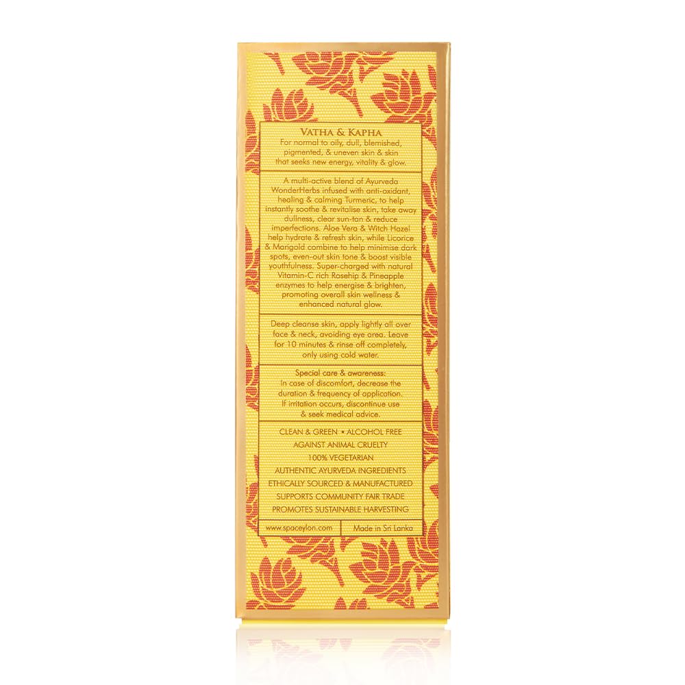 SPA CEYLON True Turmeric Vitamin C Glow Anti Pollution Gel Facial Masque | Natural Exfoliation | Face Mask | Skin Care | Hydrating