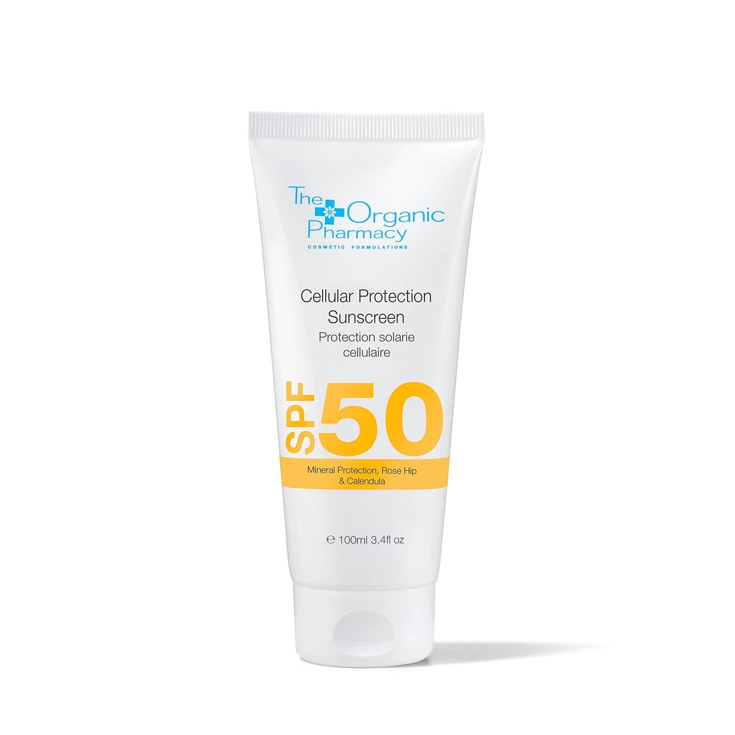 Organic Pharmacy Cellular Protection Sunscreen SPF 50 | Mineral Sunshield for Face & Body - Lightweight, Non-Greasy - 3.4 oz (100 ml)