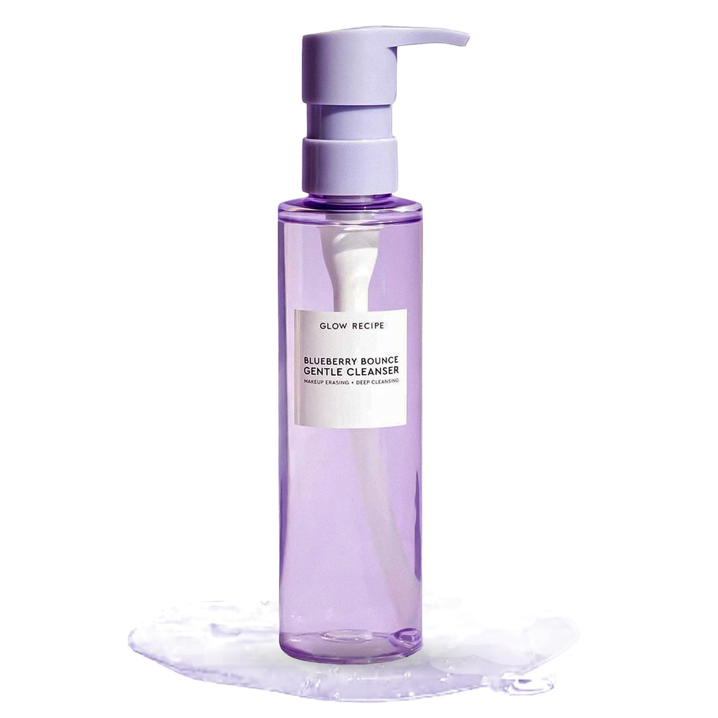 Glow Recipe Blueberry Bounce Exfoliating Face Wash - Foaming Facial Cleanser, Makeup Remover & Clarifying Mask - Hydrating Hyaluronic Acid & Gentle AHA for Sensitive Skin - Korean Skincare, 160ml