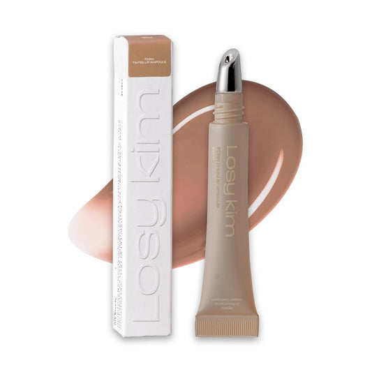 Losy Kim PDRN Tinted Lip Serum – High Gloss Ultra Hydrating Natural Glow, Non-Sticky Volumizing Color Glaze with Long-Lasting Shine, Nourishing Moisturizing Repair for Chapped Lips (0.34 oz)