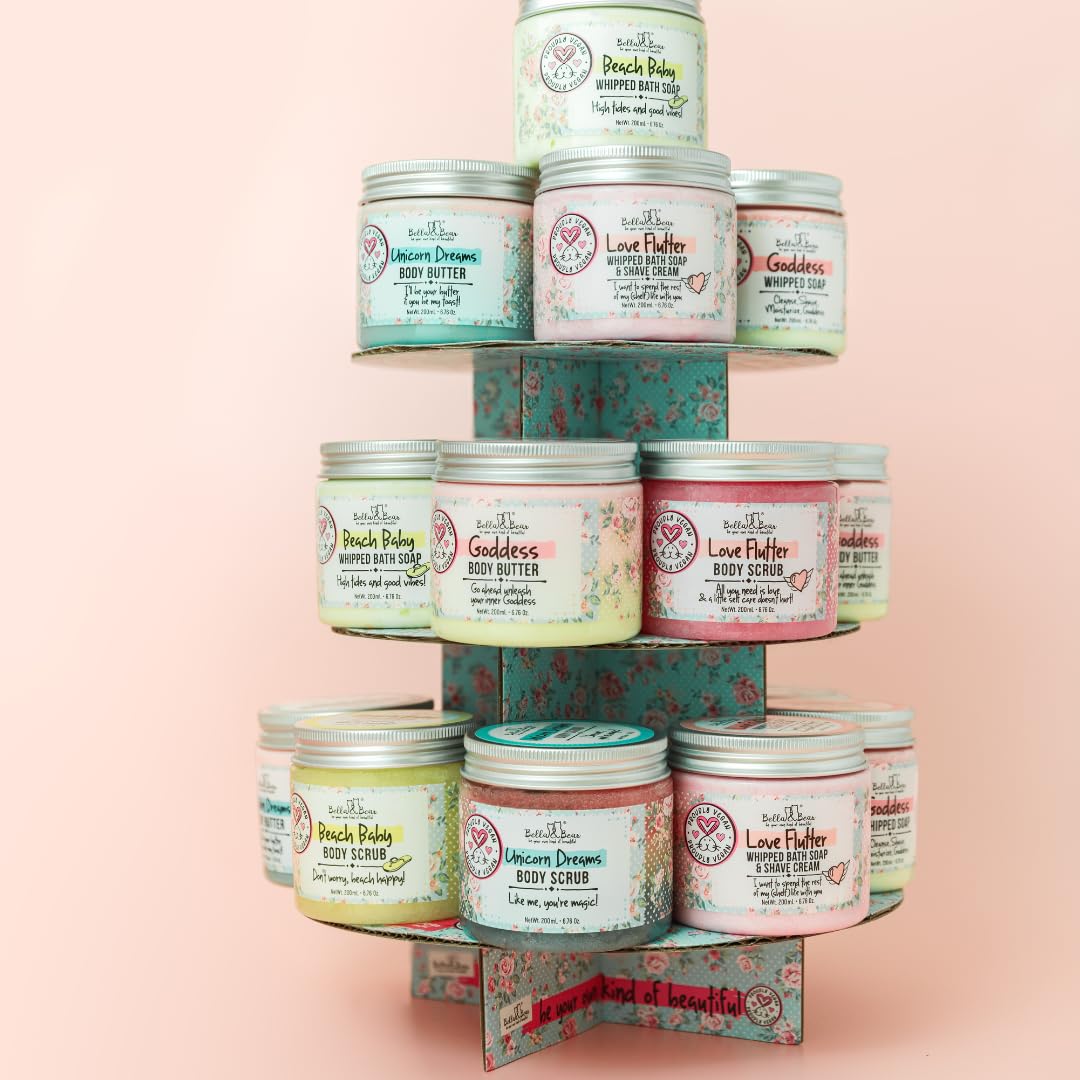 Beach Baby Body Scrub, Whipped Bath Soap & Shave Cream and Shea Body Butter Bundle