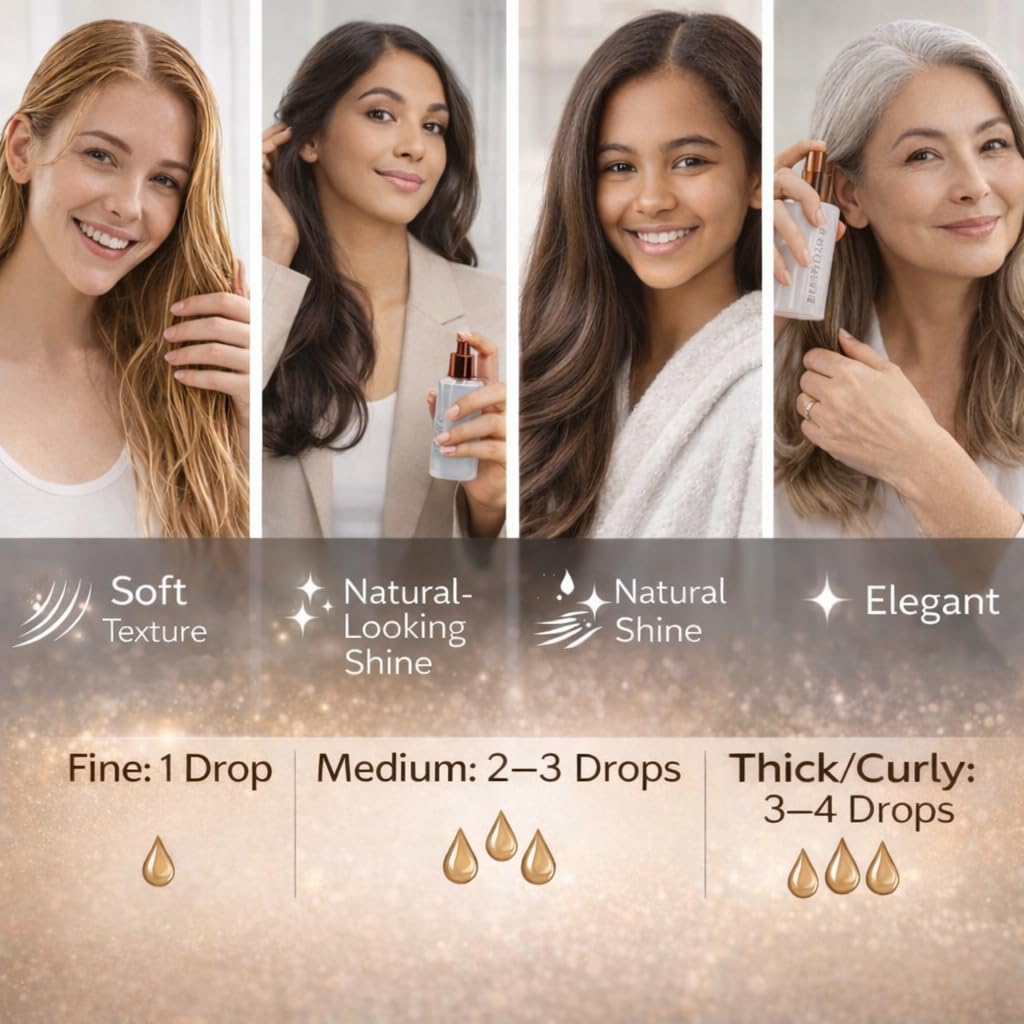 HerStyler Advanced Argan Oil Hair Serum for Women - Anti Frizz Serum for Hair - for Frizzy, Dry and Damaged Hair - Nourishing - 2.36 Fl Oz / 70 Ml - Pack of 2