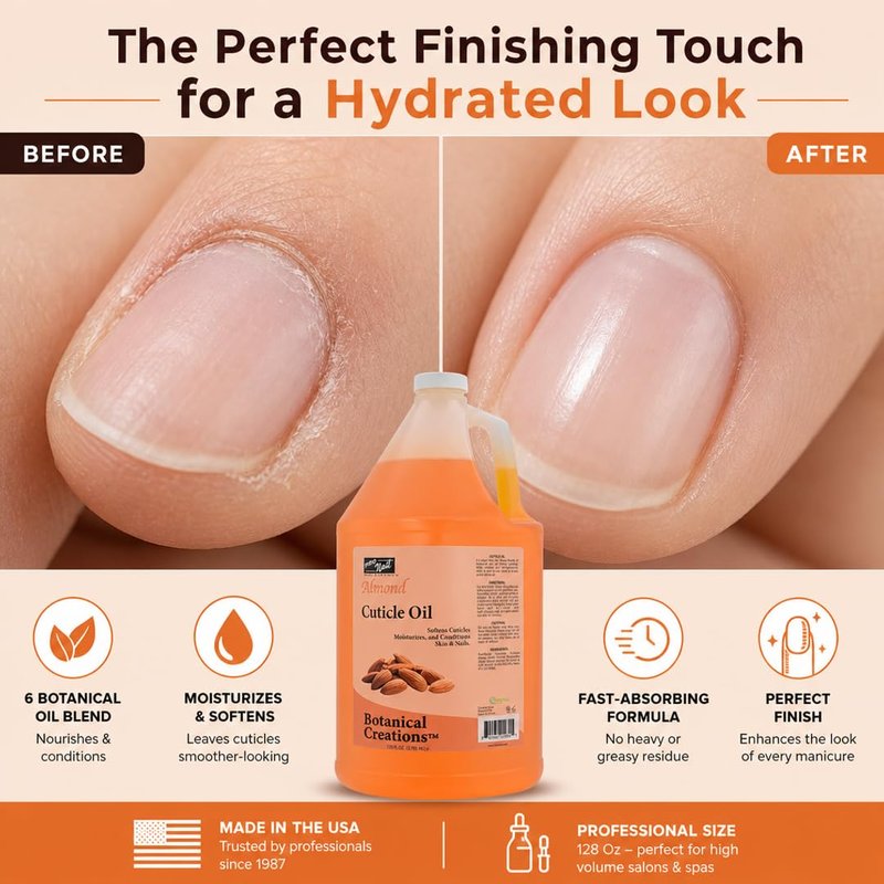 Cuticle Revitalizing Oil - Nourishing Formula for Stronger Nails & Cuticles | 128 Oz Professional Size