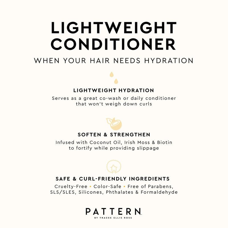 PATTERN Beauty by Tracee Ellis Ross Lightweight Conditioner and Co-Wash with Biotin for Curly & Fine Hair 3a-4c