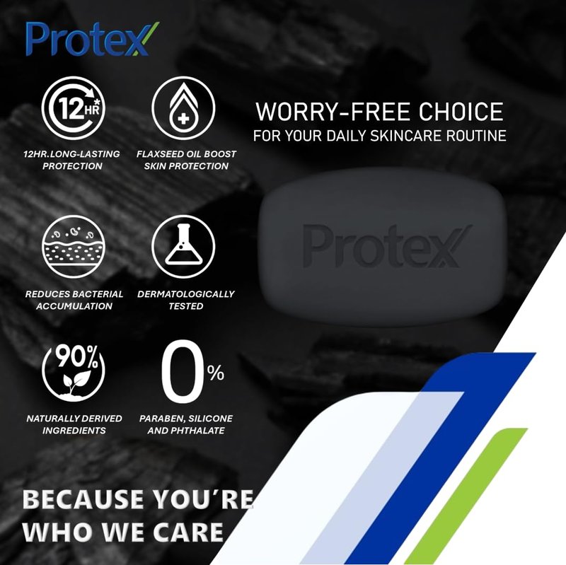Active Charcoal Bar Soap (Pack of 4, 2.11 oz. Each) Compatible With Protex For Men, For Sportman, Max Cooling Formula /60g. per count