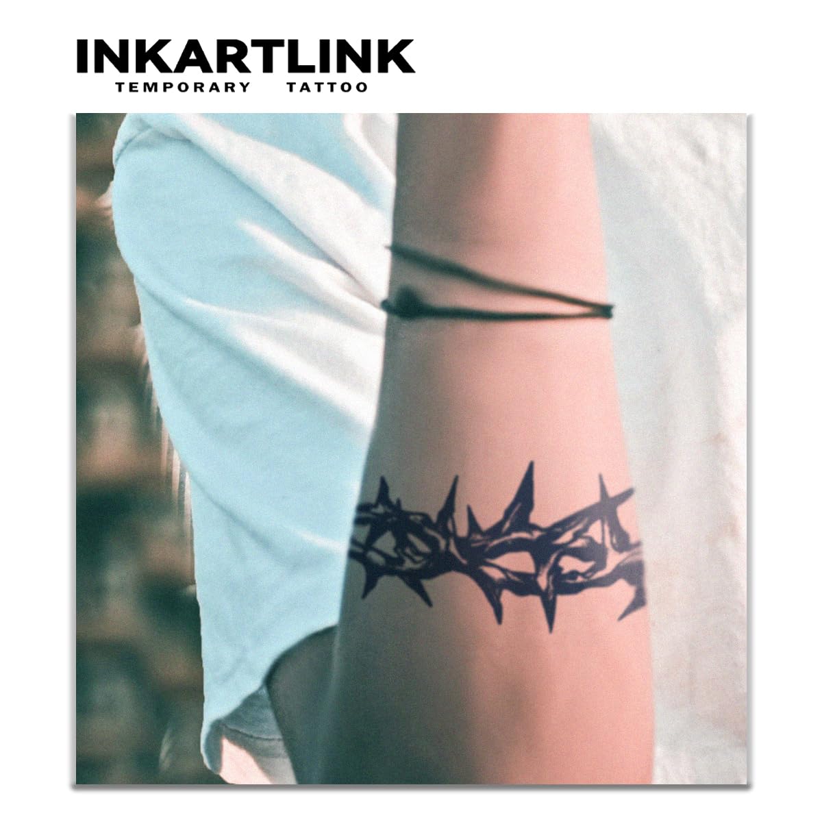 Medium Semi-Permanent Tattoo Sheets - Realistic Adult Art Design | Waterproof, Lasts 1-2 Weeks, No Adhesive (Long Thorns)