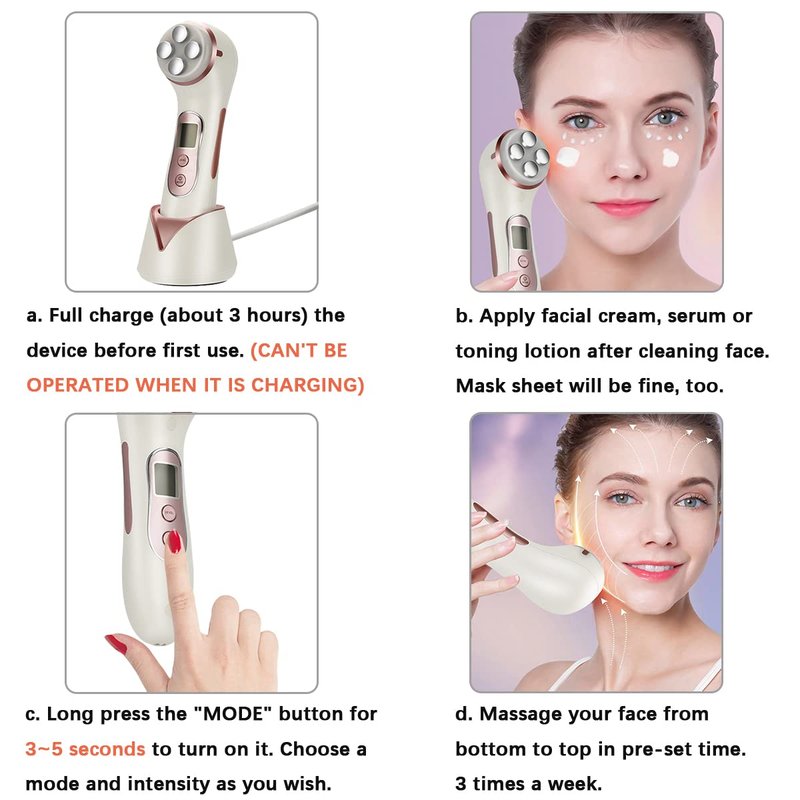 Daily Skin Care Massager Moisturizing Skin Anti-Aging Reducing Wrinkles Firming Face Relieving Stress for Face and Neck