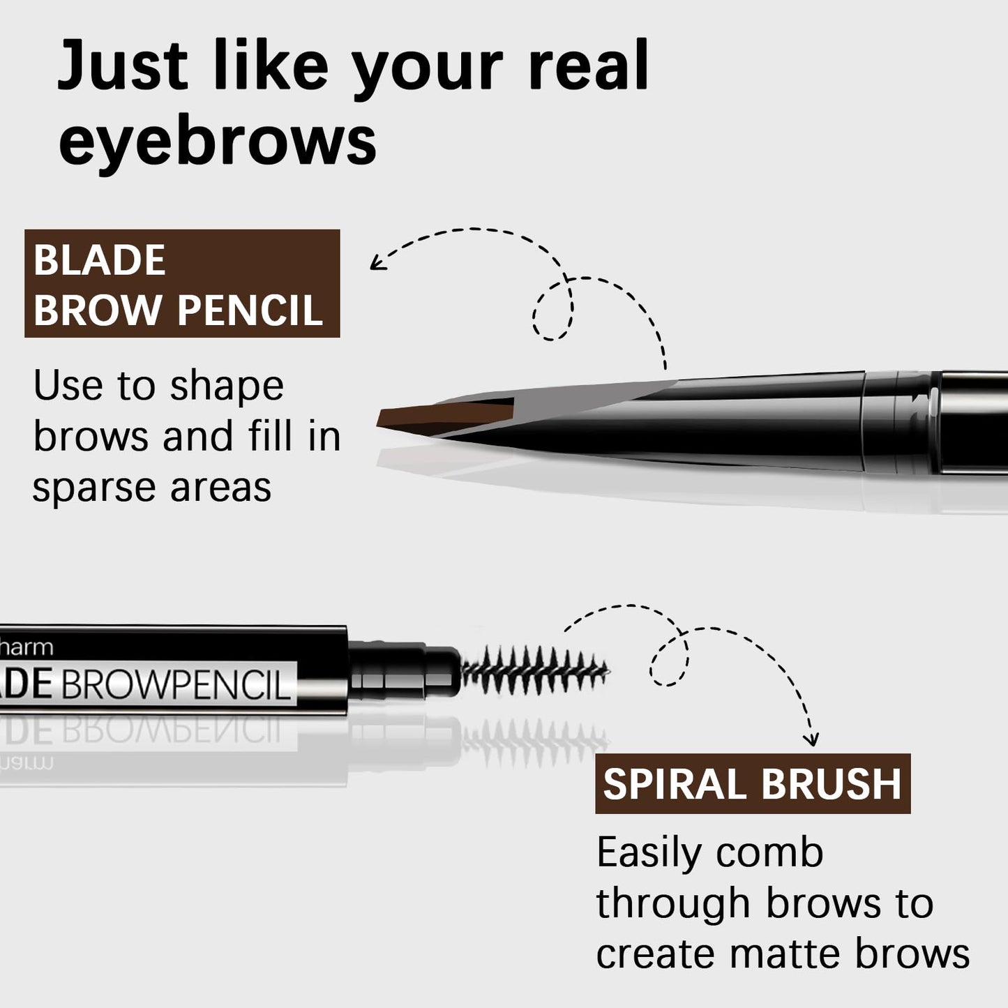 MAVENI Browcharm Microblading Eyebrow Pencil for Women,0.1mm Ultra-Fine Mechanical Pencil,Makeup Brow Definer Waterproof,Draws Tiny Brow Hairs and Fills in Sparse Areas and Gaps (05 Deep Brown)