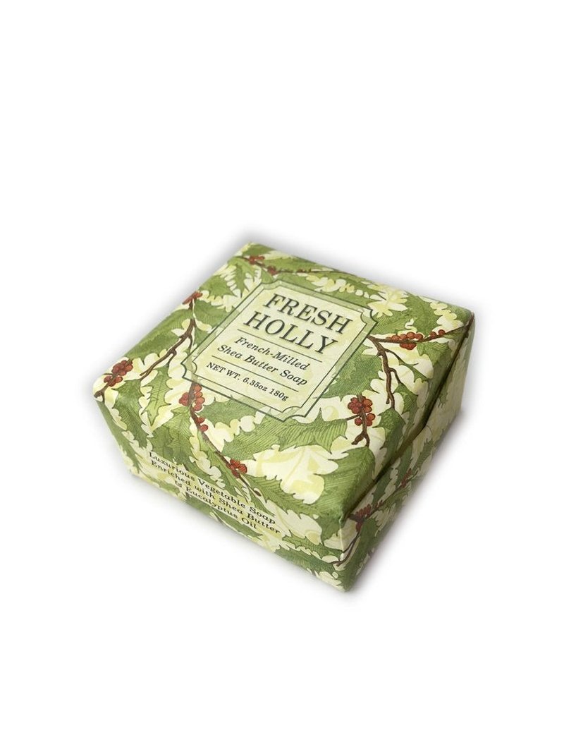 Shea Butter Holiday Soap Bars - 6oz Fresh Holly Scent - Set of 3