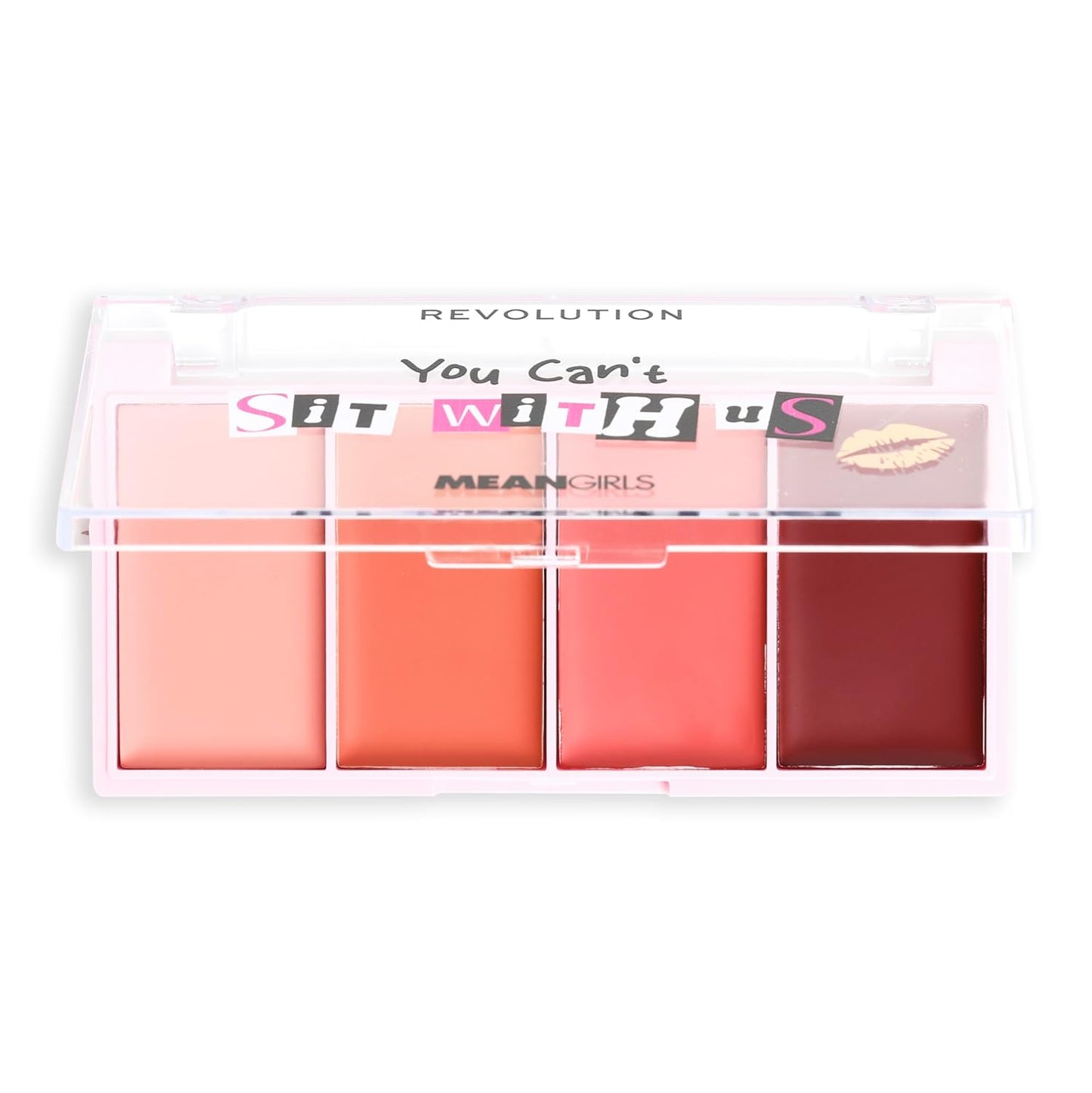 Mean Girls x Revolution Cream Blush Palette - 4 Vegan Shades for Face & Cheeks | 2.12 oz
