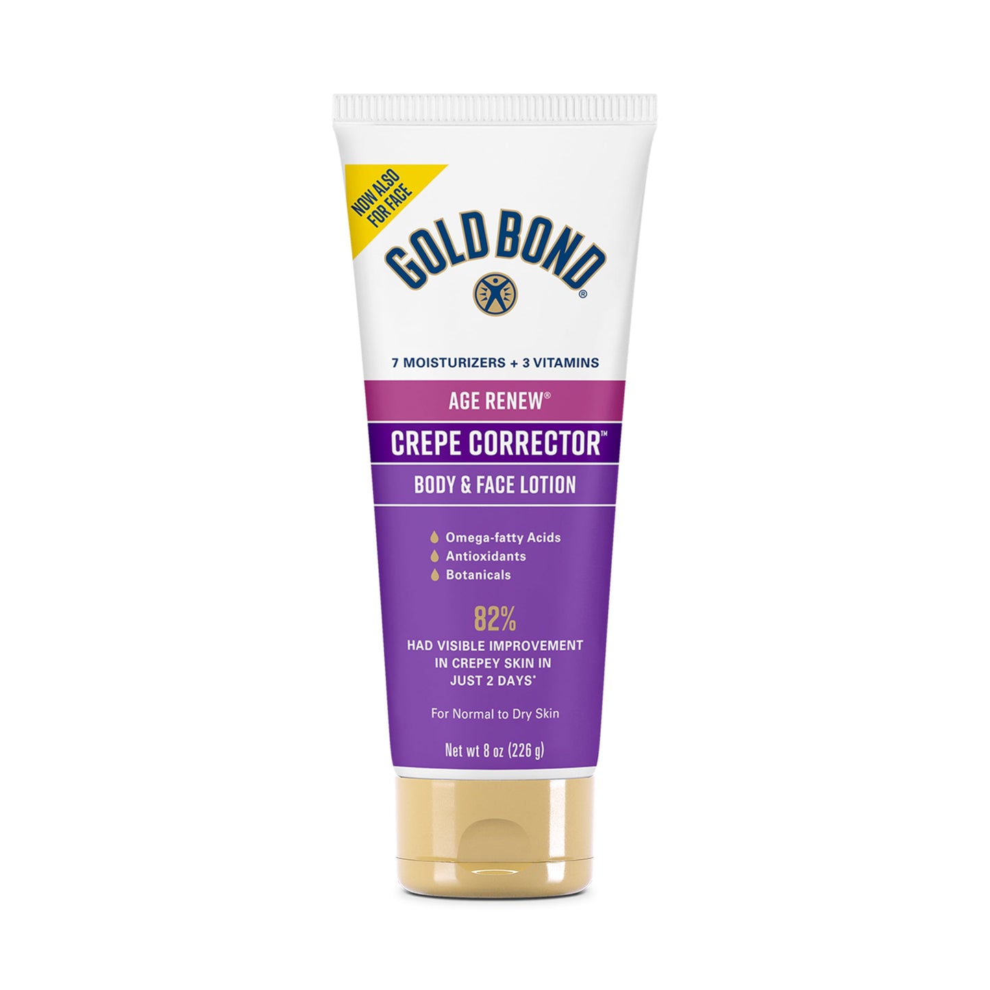 Gold Bond Age Renew Crepe Corrector Body Lotion, Replenishing & Smoothing Formula, 8 oz. & Age Renew Crepe Corrector Body Lotion, Replenishing & Smoothing Formula, 14 oz.
