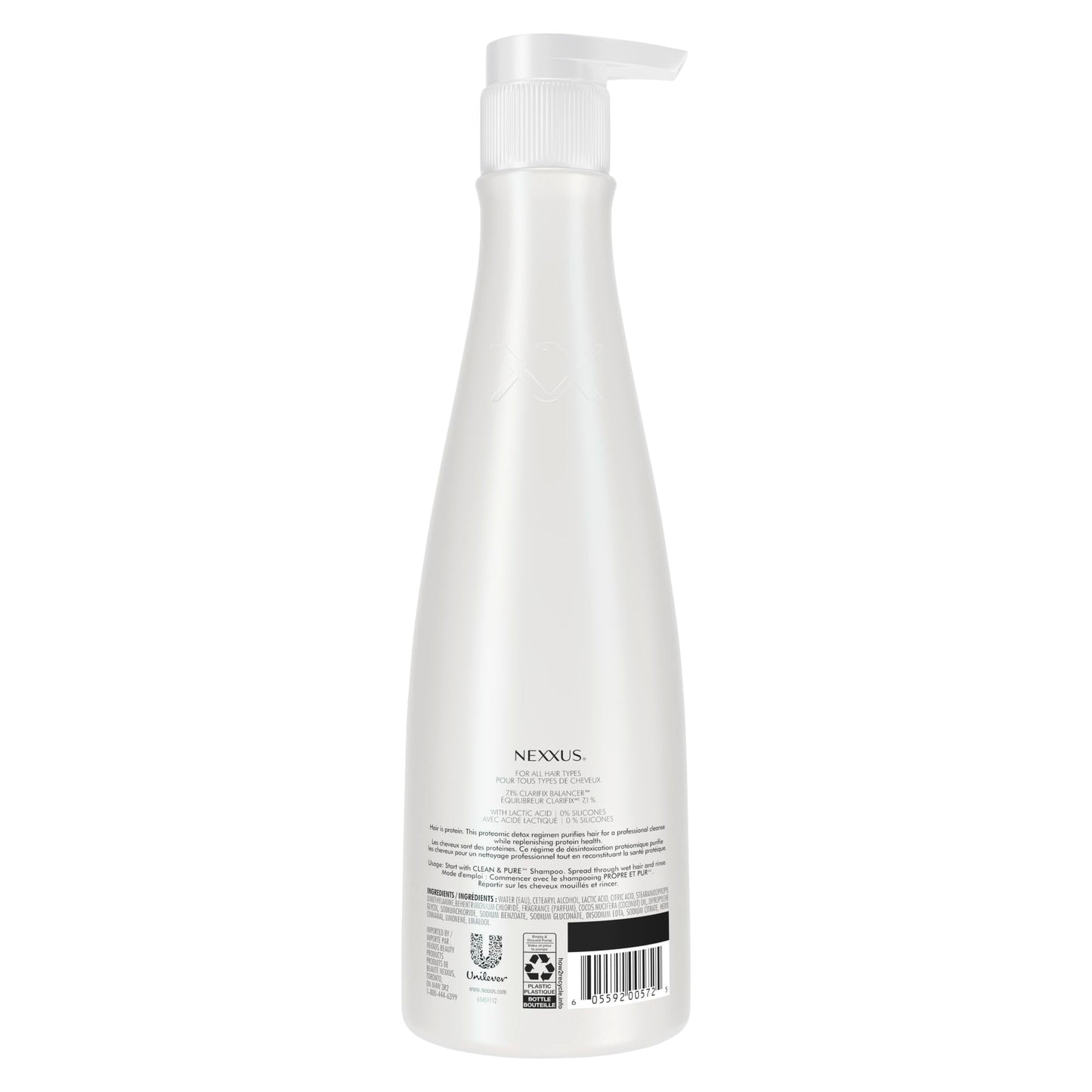 Nexxus Clean & Pure Conditioner Detox for Professional-Level Hair Care Powered by Clarifix Balancer Technology with Lactic Acid 13.5 oz