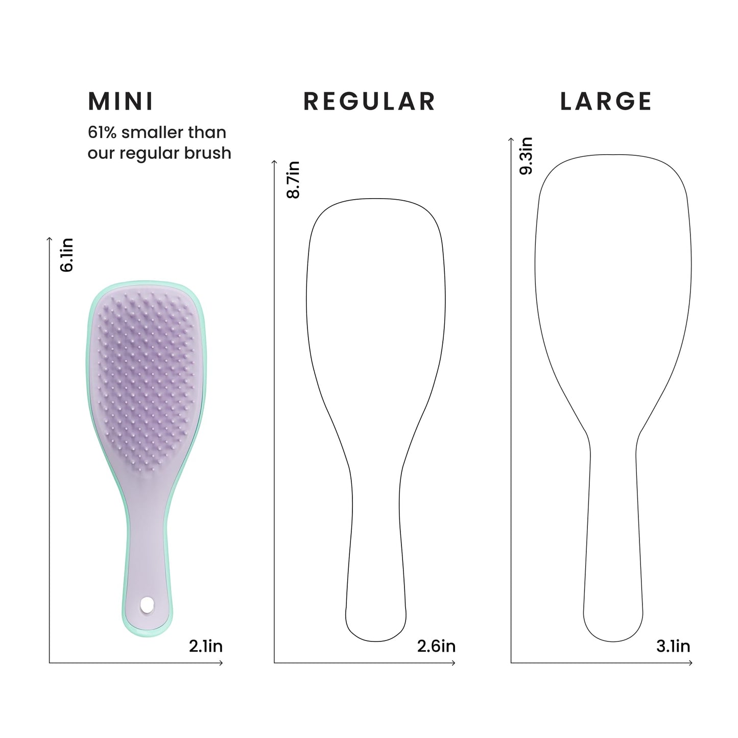Tangle Teezer Ultimate Detangler Mini Hair Brush, Wisteria Leaf
