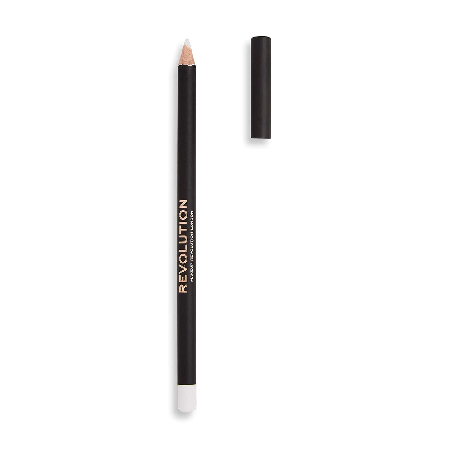 Makeup Revolution Eyeliner Pencil - Highly Pigmented Vegan Formula for Smokey Eyes | White, 1.3g