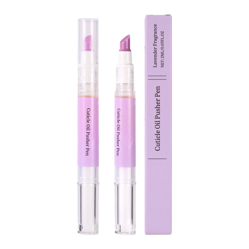 3-in-1 Cuticle Oil Pen, Portable Sassy Cuticle Oil Pusher Pen with Ceramic Tip Remover Cleaner Supplies for Dry Cracked Cuticles Hangnail Moisturize Strengthen & Brighten Nails Care (Purple)