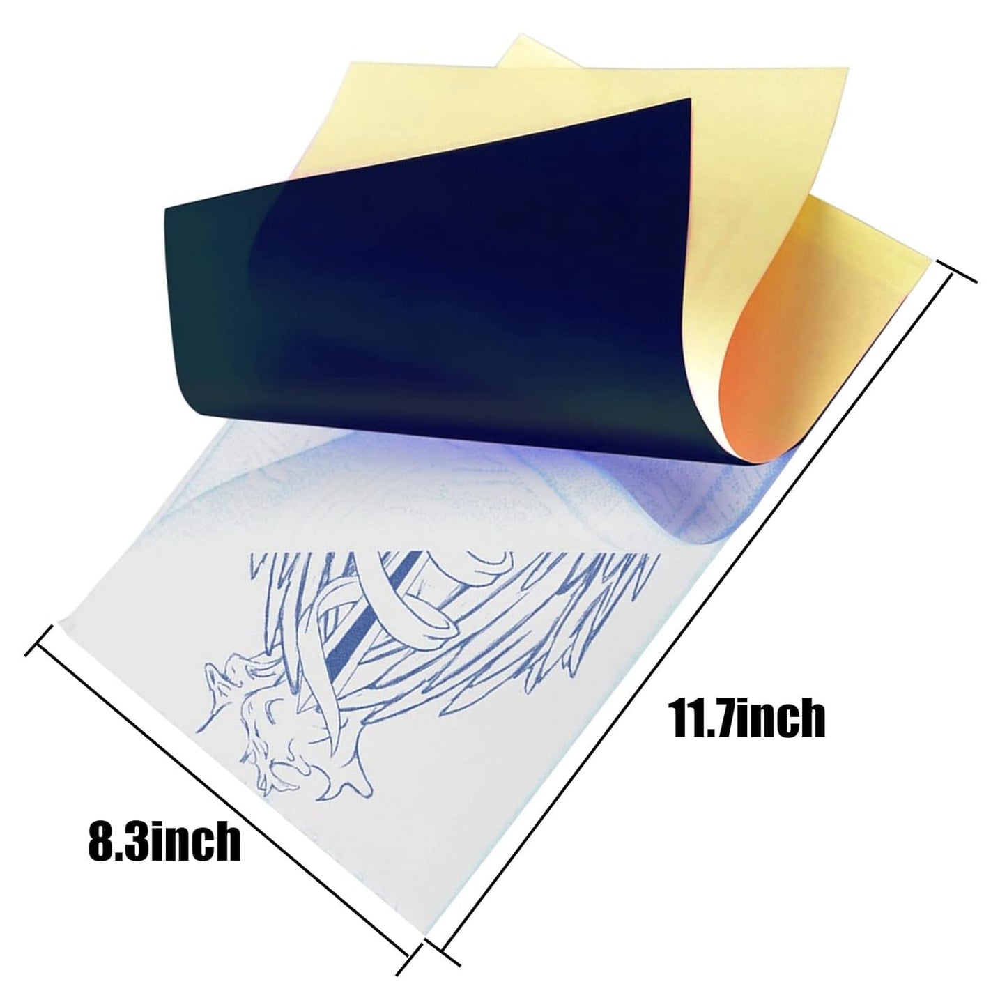 3MM Tattoo Fake Skin - 4PCS with 50PCS Tattoo Transfer Stencil Paper for Realistic Designs