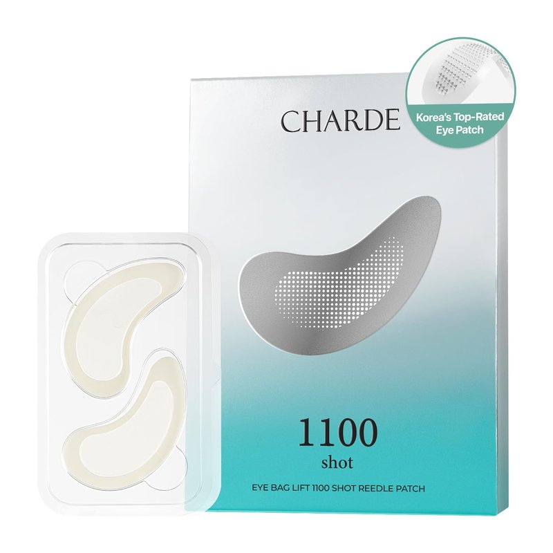 CHARDE Under Eye Patches for Puffiness & Eye Bags – Dissolving Microneedle Eye Patch with Micropoints, Bakuchiol, Hyaluronic Acid & Niacinamide – Korean Skincare Eye Mask for Dark Circles (4 Pairs)