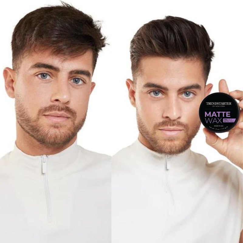 Matte Hair Wax - Firm Hold Water-Based Pomade | Flake-Free Styling for All Hair Types - 4oz