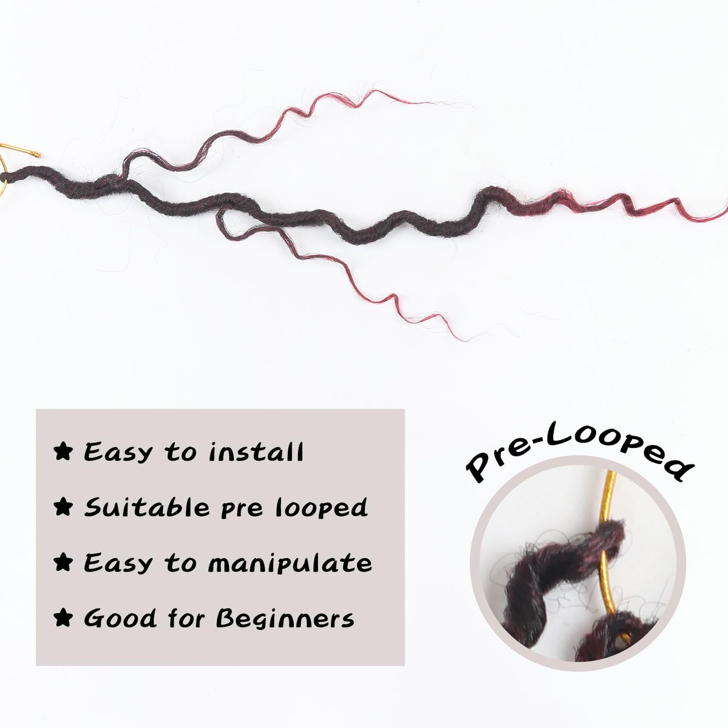 Vemet Goddess Locs Crochet Hair 18 Inch 9 Packs