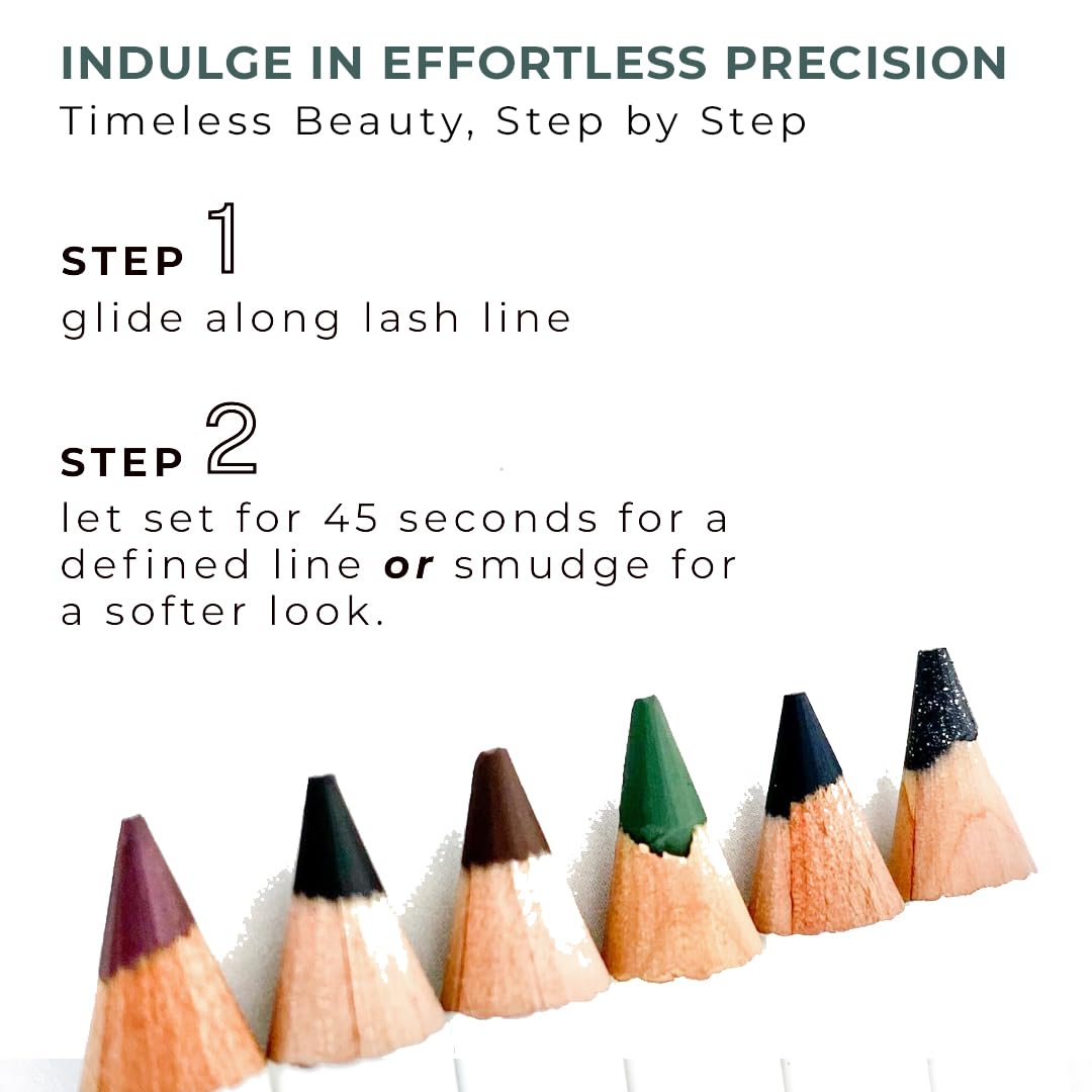 Honeybee Gardens Effortless Eyeliner Pencil, Belgian Chocolate Brown, Smooth Long-Wearing, Rich Pigment, Vegan & Gluten-Free