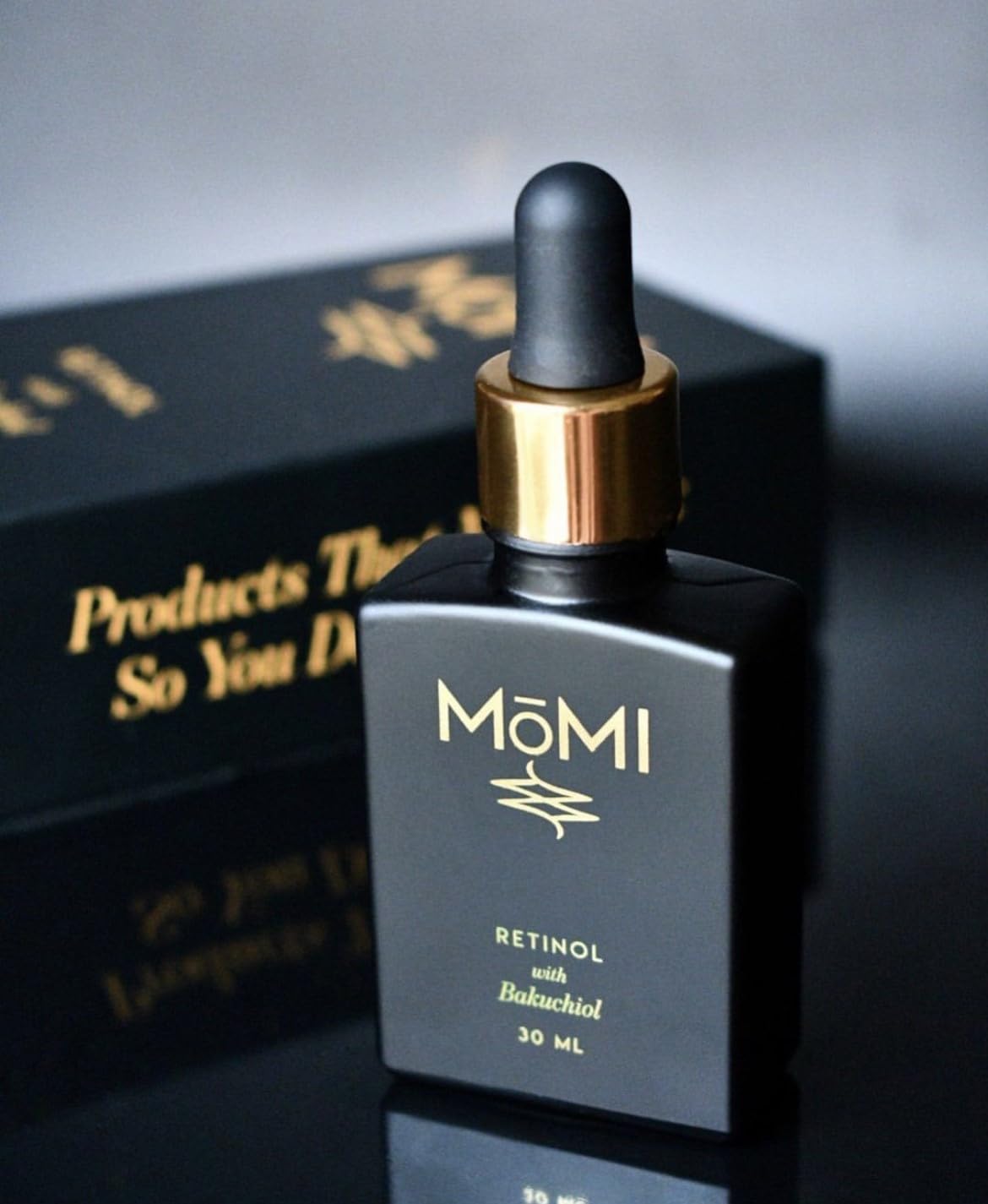 MōMI Retinol with Bakuchiol Serum, 1 oz, Anti-aging. For sensitive skin. Reduces fine lines and wrinkles. Contains, Retinol GS50, HA, and Bakuchiol