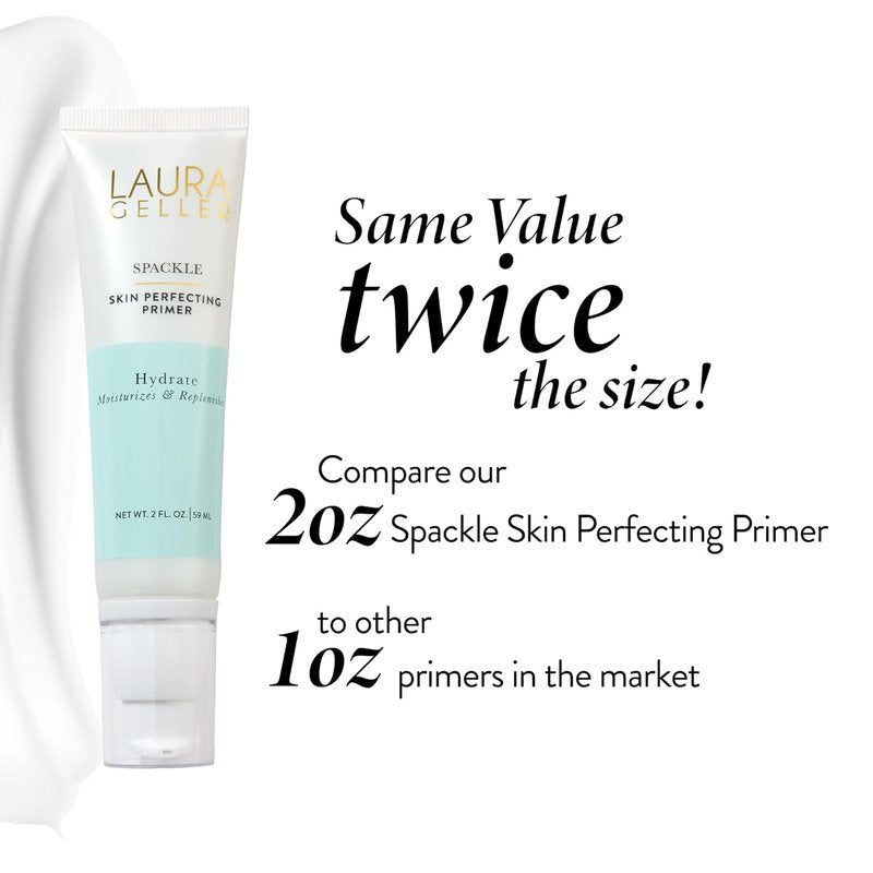 Laura Geller Spackle Primer - Hydrating Hyaluronic Acid Makeup Primer for Mature Skin | Super-Size 2 Fl Oz