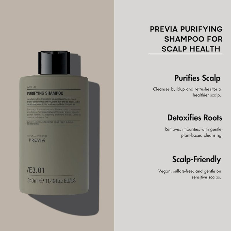 Purifying Shampoo for Scalp Health - Vegan & Sulfate-Free Nourishing Formula | 11.49 oz