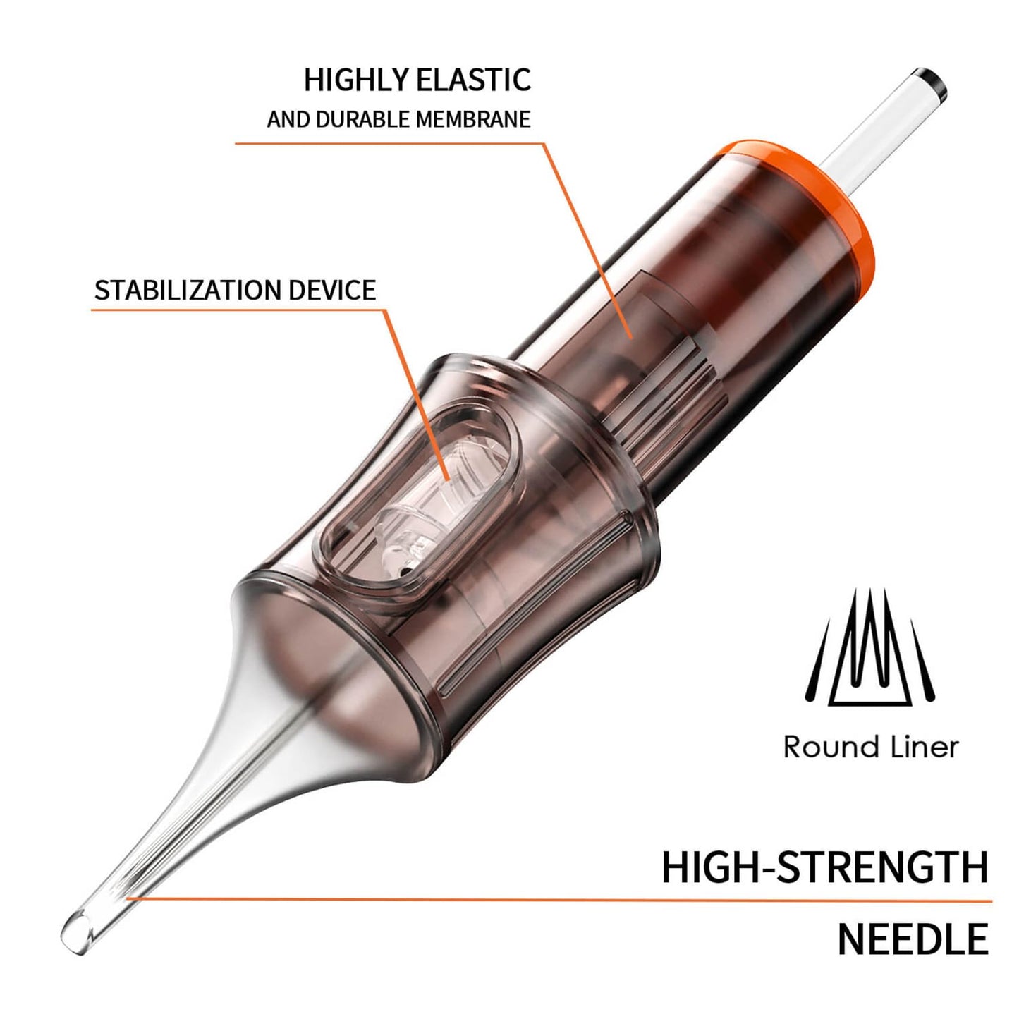 50 Assorted Tattoo Cartridge Needles Mixed Size 5 Pcs each of #10 Round Liner 3RL 5RL 7RL, #12 Round Liner Shader Curved Magnum 9RL 5RS 7RS 7RM 9RM 7M1 9M1 Pro Disposable Membrane Tattoo Needles