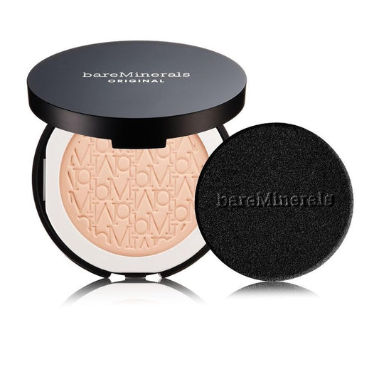 bareMinerals Original Pressed Powder Foundation Mineral SPF 15 – Talc-Free, Natural Matte Finish, Buildable Coverage, Vegan, Clean Beauty