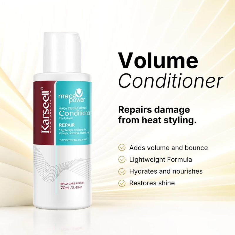 Karseell Travel Shampoo and Conditioner Set With Collagen Hair Mask, 3 Piece Carry On Vacation Kit, 70 mL 70 mL 100 mL