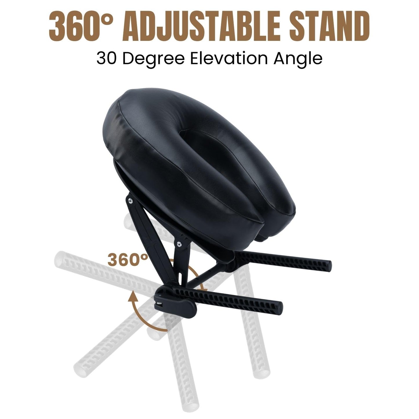 Massage Face Cradle with Cushion Massage Table Headrest, Fit Most Massage Table, Memory Foam, Adjustable