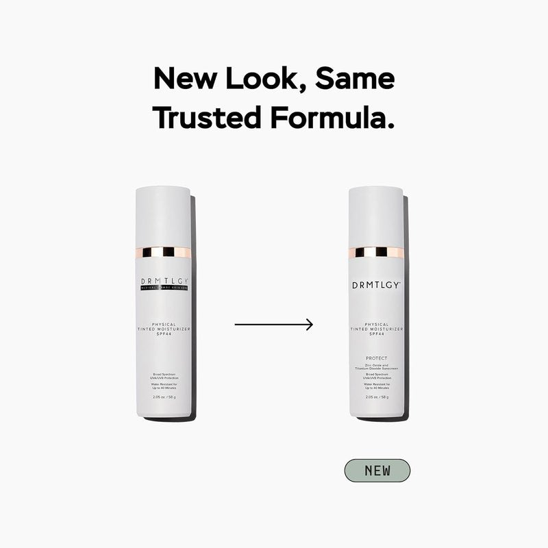 DRMTLGY Tinted Moisturizer with SPF 44 - Universal Tint Mineral Sunscreen & Foundation | 2.05 oz