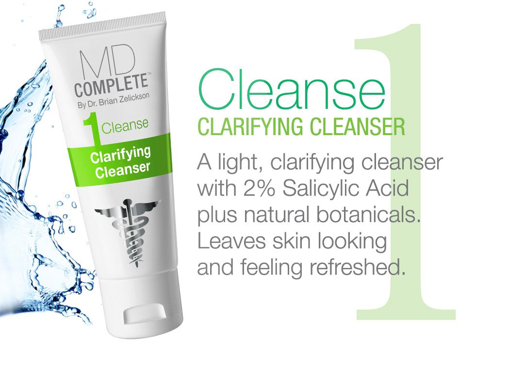 MD Complete 3-Step Professional Acne Clearing System: Salicylic Acid Cleanser, Benzoyl Peroxide Spot Treatment and Retinol Vitamin-C Complexion Correcting Serum