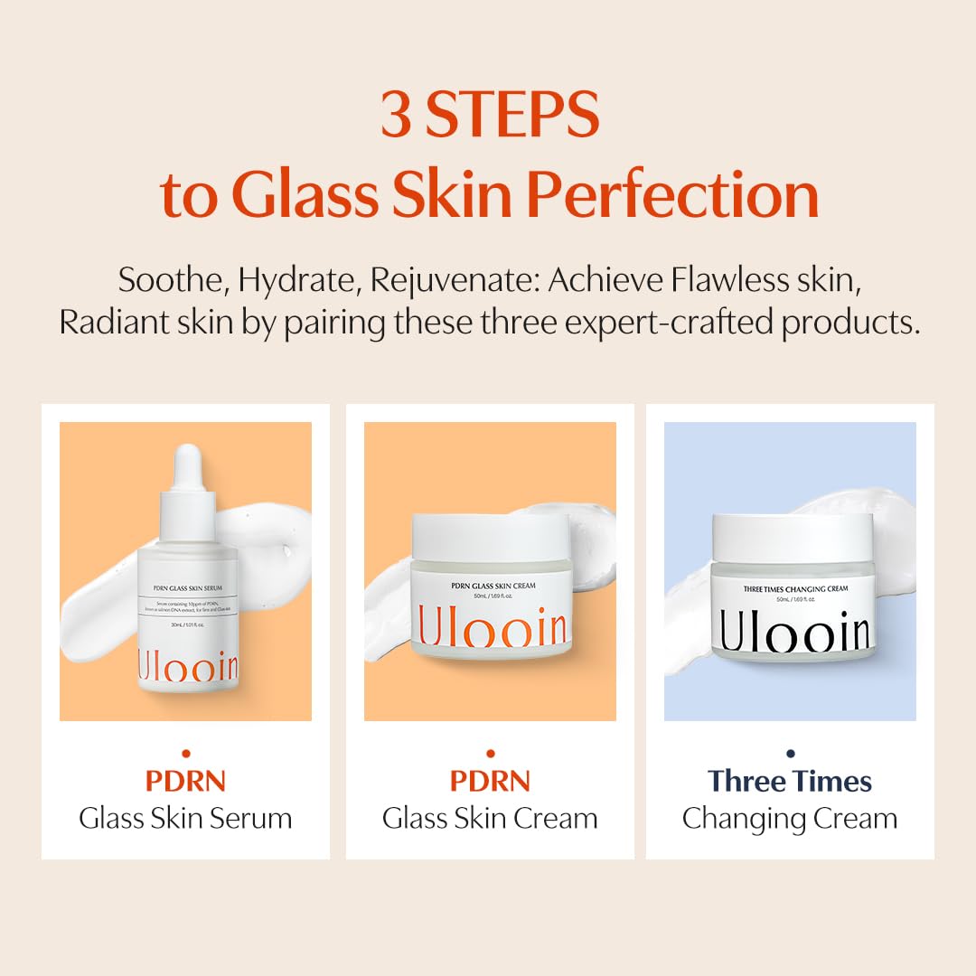Ulooin Three Times Changing Cream – K-Beauty Moisturizer with Ceramide, D-Panthenol & Chamomile | Soothing, Hydrating, Blemish Care & Skin Barrier Repair for Clear, Balanced Skin