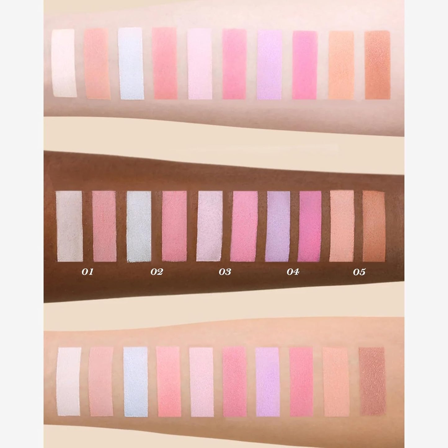 Butterfly Cloud Collar Highlighting & Blush Duo | Buildable Blue & Pink Matte Palette, 0.21 Oz (02 Seaborne Moon)